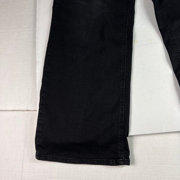 Oat New York Jeans Women's 32x29* High Rise Wide Leg Black Faded Denim Tag 30 - Picture 6 of 16